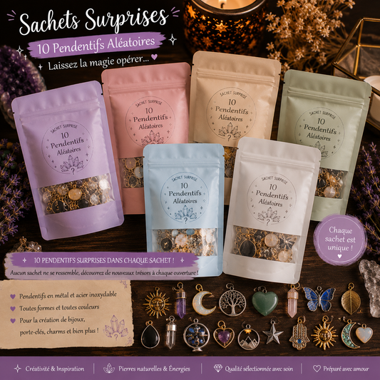 Sachet Surprise – 10 Pendentifs Aléatoires